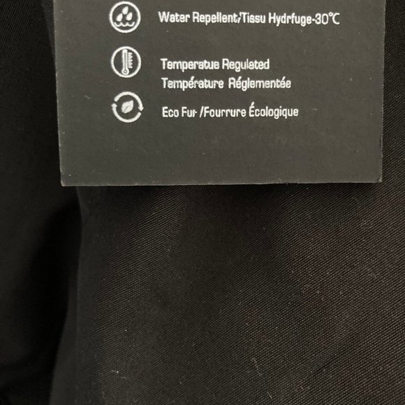 Denium District:  Hood Jacket, Soft Leatherlike Sleeves & Faux Fur Trim - black - Picture 12 of 13